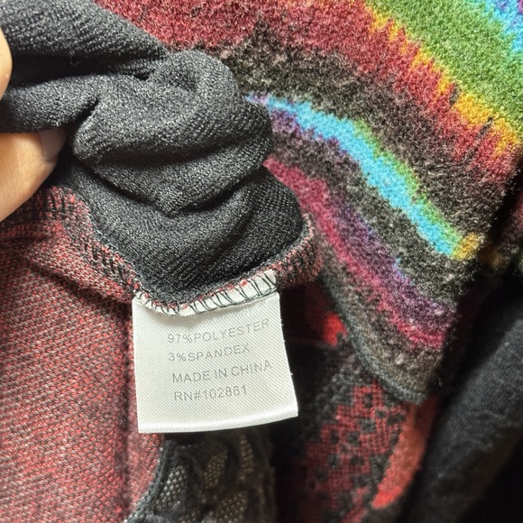 Women's M Boho Tunic Dress Whimsygoth Abstract Print  Sleeve Artsy Festival - Picture 13 of 13